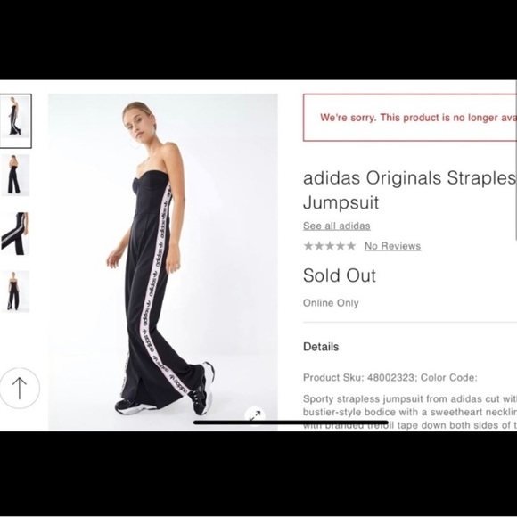 Adidas Original Strapless Jumpsuit - Picture 3 of 7